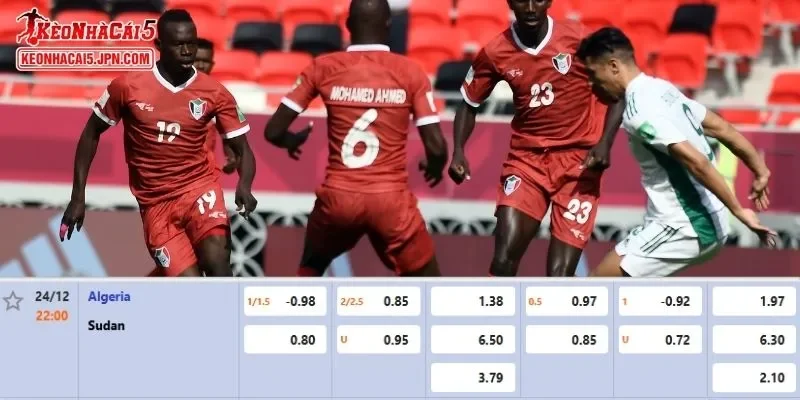 Soi kèo chi tiết nhất cho trận đấu giữa Algeria vs Sudan