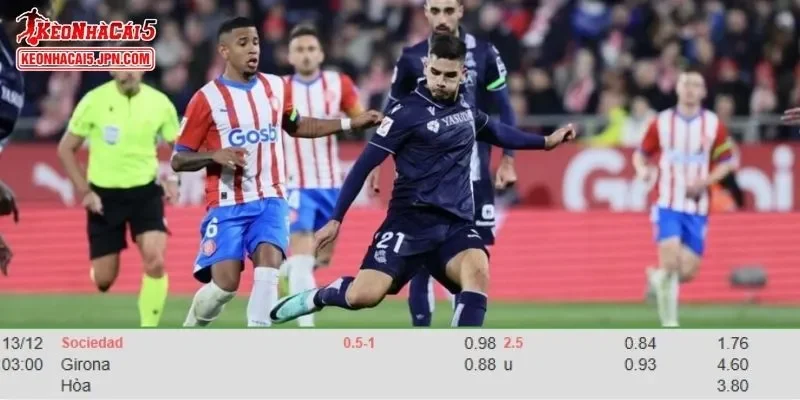 Soi kèo chi tiết nhất cho trận đấu giữa Real Sociedad vs Girona