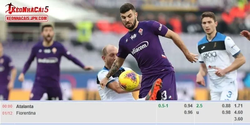Tỷ lệ kèo chi tiết của của trận Atalanta vs Fiorentina