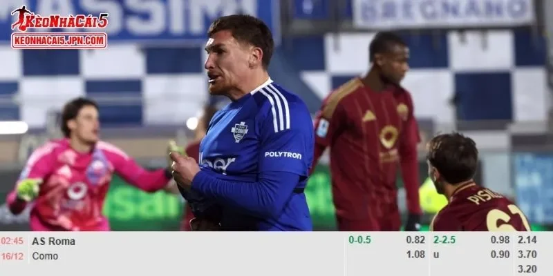 Tỷ lệ kèo chi tiết của trận AS Roma vs Como 1907