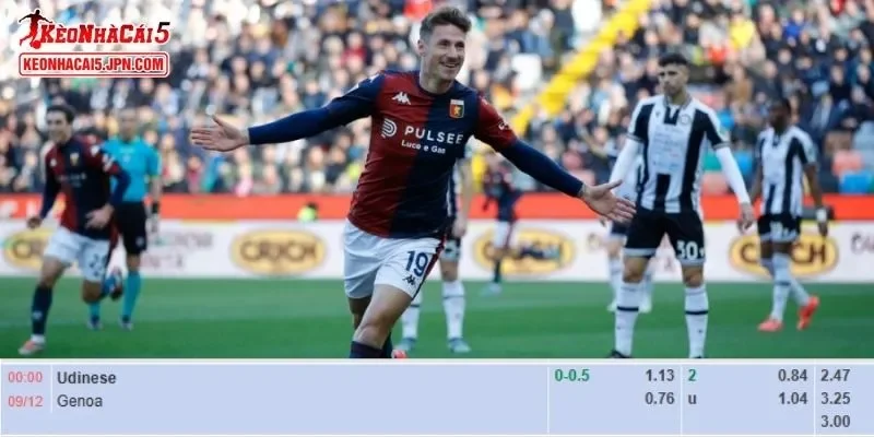 Tỷ lệ kèo chi tiết của trận Udinese vs Genoa