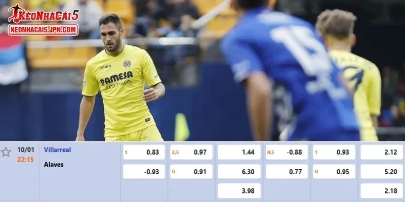 Tỷ lệ kèo chi tiết nhất cho trận đấu giữa Villarreal vs Alaves